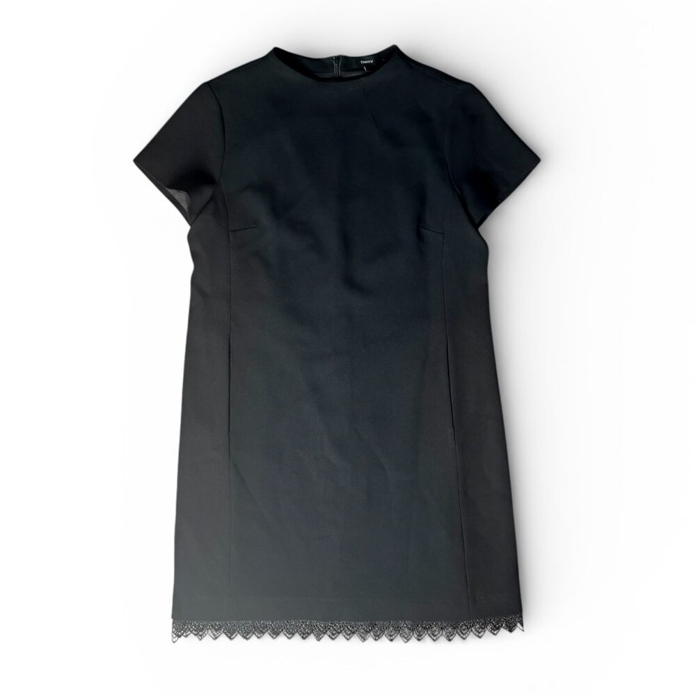 Theory Black Mini Sheath Dress Women's‎ Size 12